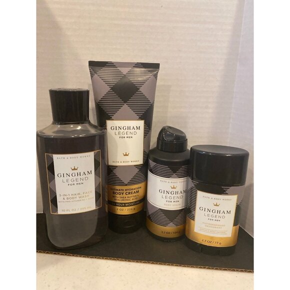 Bath & Body “Gingham Legend” New 4-Pc Set